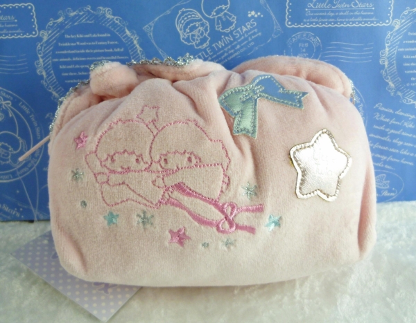 【震撼精品百貨】Little Twin Stars KiKi&LaLa 雙子星小天使~化妝包 絨布