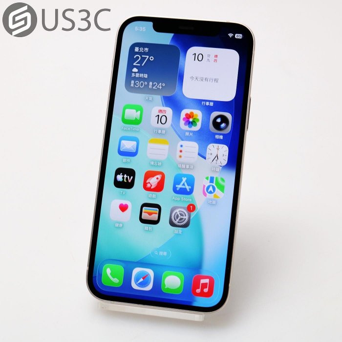 【US3C-桃園春日店】【一元起標】公司貨 Apple iPhone 12 128G 白 6.1 吋 1200 萬畫素 A14 仿生晶片 5G 上網 二手手機