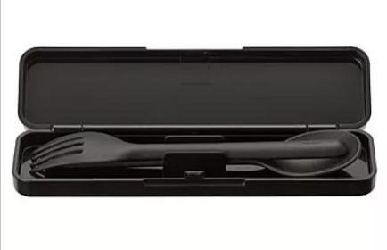 * 轉售 * MUJI無印良品 - 餐具組/叉子&湯匙/黑色 (全新現貨一組)