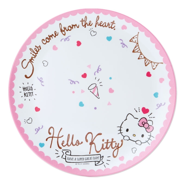 【震撼精品百貨】凱蒂貓 Hello Kitty~日本SANRIO三麗鷗 KITTY 美耐皿盤子/塑膠盤-粉#58542