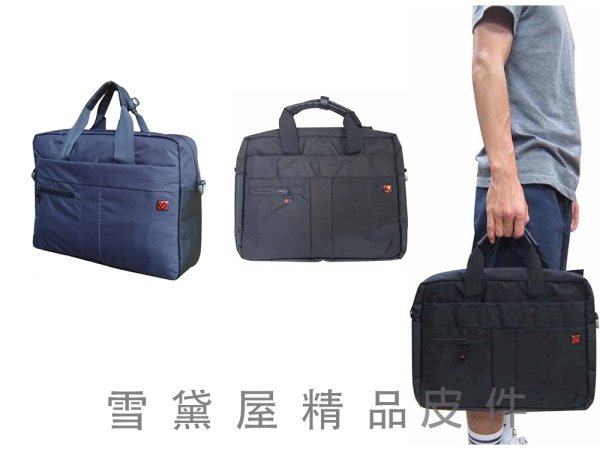~雪黛屋~eeBag 公事包進口專櫃電腦包可14吋電腦小型檔案包高單數進口防水布可A4資料夾HEB0334
