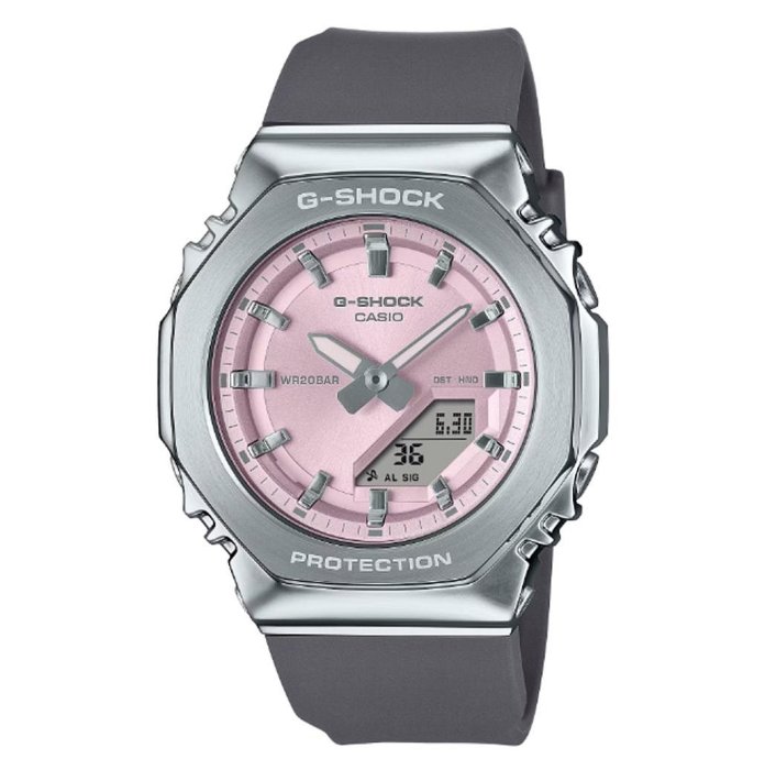 CASIO 卡西歐 G-SHOCK WOMEN農家橡樹雙顯錶(粉)GM-S2110-4A
