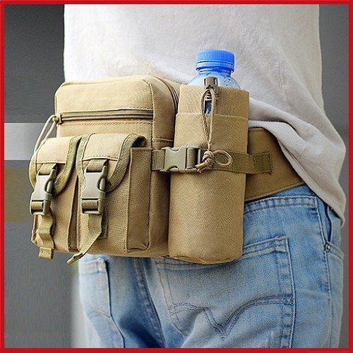 (出清)多功能戶外戰術水壺腰包手機掛包 休閒登山健行旅行斜跨包【AE16162】 99愛買小舖