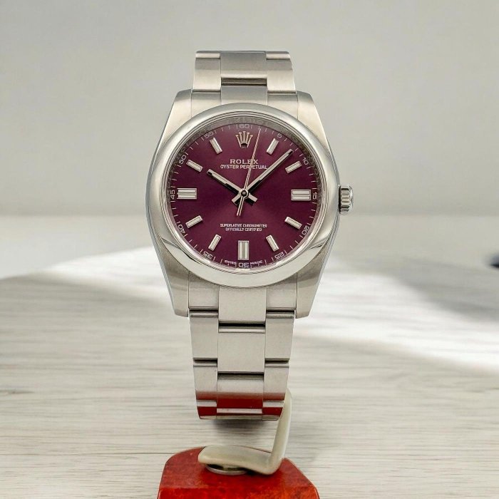 樂時計 最少見紫色面盤 ROLEX 勞力士 Oyster Perpetual 36 蠔式恒動型 116000 不鏽鋼 OP36 2016年二代保卡