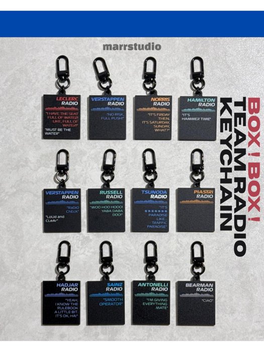 ［獨家商品］BOX! BOX! Team Radio Keychain 無線電鑰匙圈｜吊飾 F1賽車 F1周邊｜YABAI