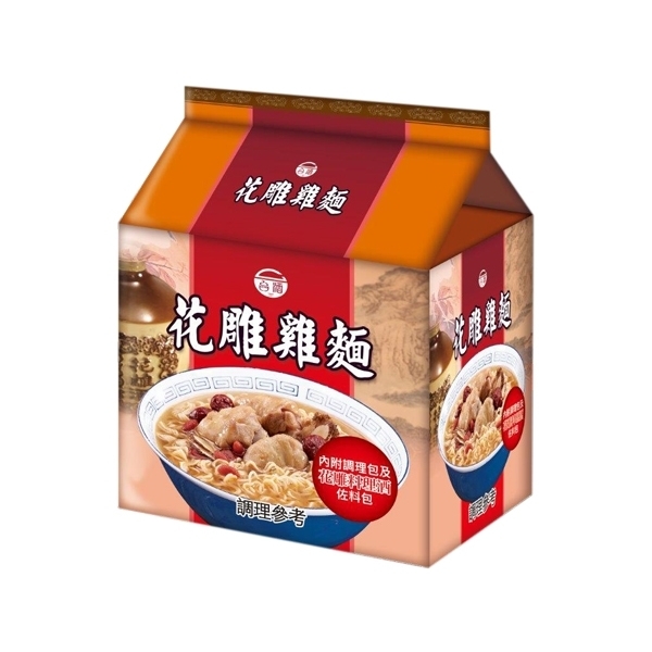 臺灣菸酒 花雕雞麵(200gx3包／袋裝)【小三美日】D109267 泡麵 宵夜 颱風 ※禁空運