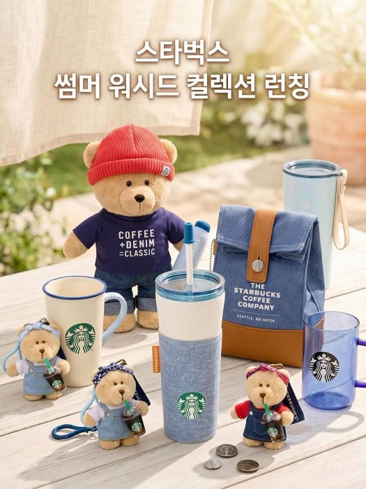 🌻（預購）韓國星巴克夏季水洗丹寧系列商品