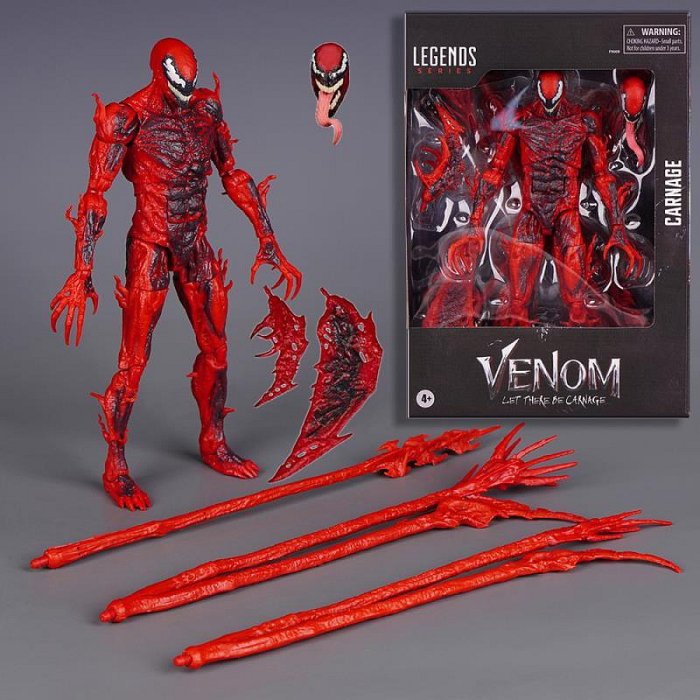 超凡蜘蛛俠 　 反英雄Venom 屠殺 致命守護者 可動人偶擺件 盒裝手辦