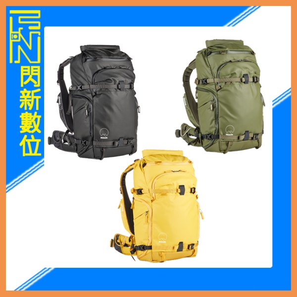 Shimoda Action X30 V2 二代 背包，附雨套，無內袋 適16吋筆電 上方捲摺加量 黑/軍綠/黃(公司貨)
