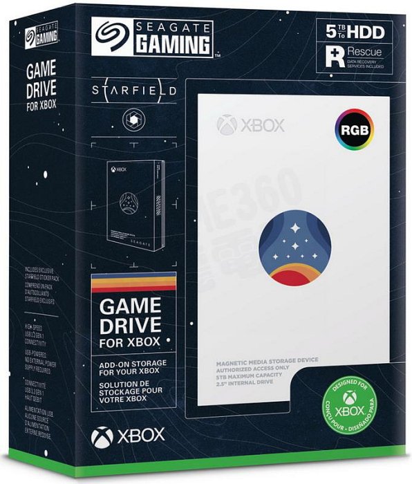 希捷 SEAGATE 星空 2.5吋 USB3.0 外接式硬碟 5T 5TB STARFIELD XBOX PC PS5