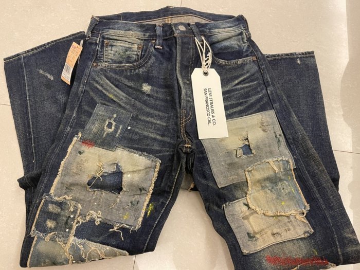 501XX〈55501-0004〉日本製　W32 TSU 日本製LEVIS 501XX 55501 0061 破壞貼布牛王W34 W32 全新