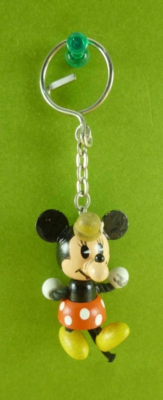 【震撼精品百貨】Micky Mouse 米奇/米妮 ~木製鎖圈-米妮