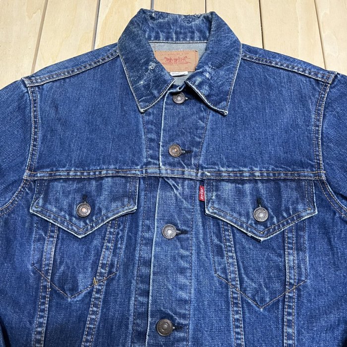 古著 Vintage 70's Levi's Levis 牛仔外套 直紋布 破壞加工 美國製