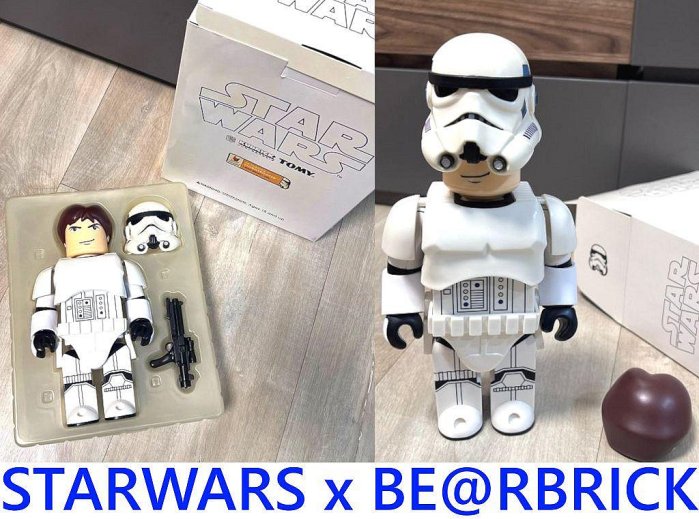 BLACK全新STAR WARS x KUBRICK星際大戰BE@RBRICK白兵庫柏力克公仔400%
