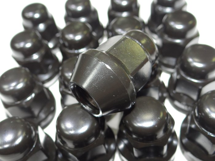 {順加輪胎}黑色 FOCUS FIESTA KUGA MONDEO 原廠鋁圈適用螺帽 19頭 1.5牙 大頭 一體式