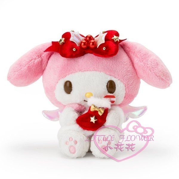 小公主日本精品♥Melody美樂蒂坐姿手拿聖誕襪造型絨毛娃娃布偶玩偶 聖誕節限定 送人禮物必備50131501