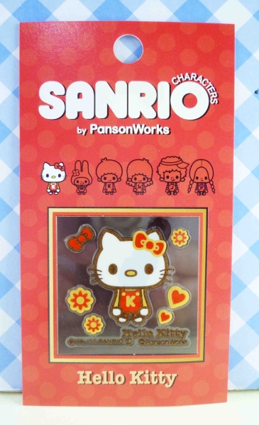 【震撼精品百貨】Hello Kitty 凱蒂貓~KITTY貼紙-金蒔繪貼紙-紅愛心