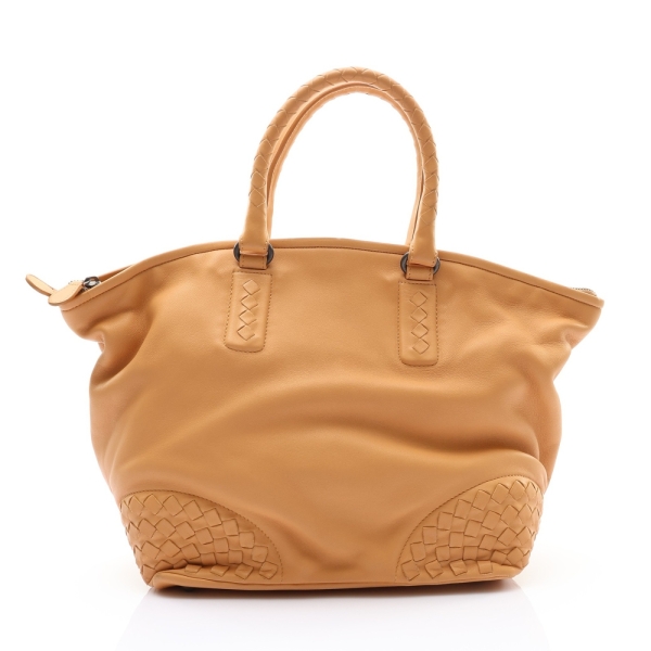 BOTTEGA VENETA BV 寶緹嘉 手提包 卡其色 羊皮 【二手名牌BRAND OFF】