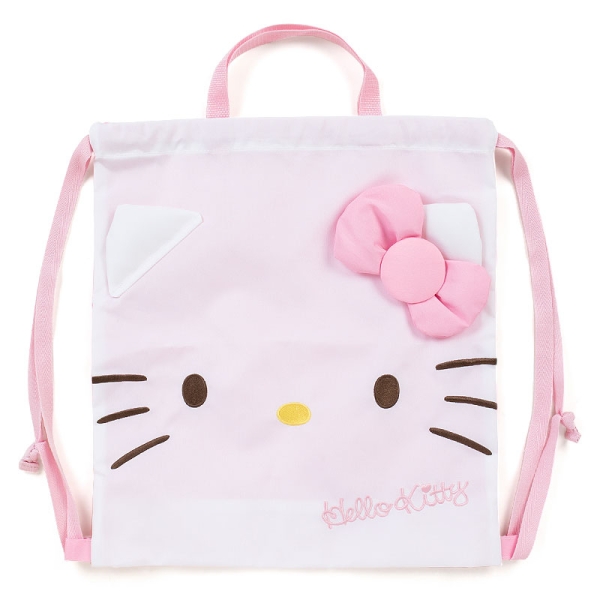 【震撼精品百貨】Hello Kitty 凱蒂貓~HELLO KITTY 凱蒂貓束口後背包-大頭造型