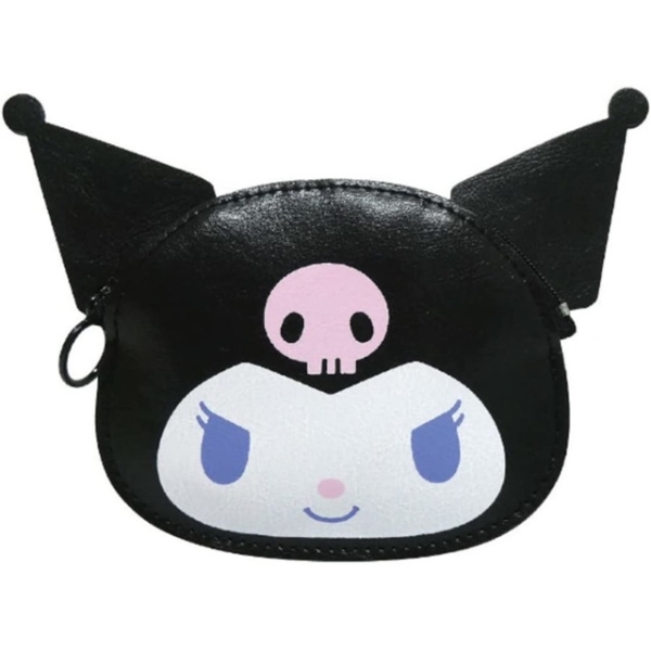 【震撼精品百貨】酷洛米 Kuromi~Sanrio 日本SANRIO三麗鷗 酷洛米皮質造型零錢包(大臉款)*53625