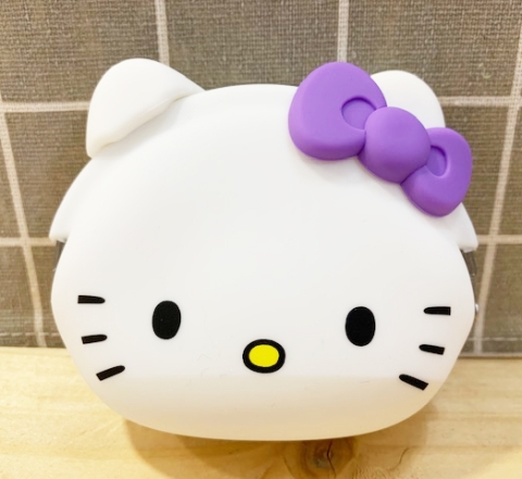 【震撼精品百貨】Hello Kitty 凱蒂貓-三麗鷗 Hello Kitty日本SANRIO三麗鷗KITTY日本矽膠造型零錢包-紫*77557