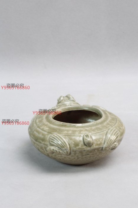可議價越窯青瓷蛙型水盂。日本回流，文房用品，蛙型水盂造型很別