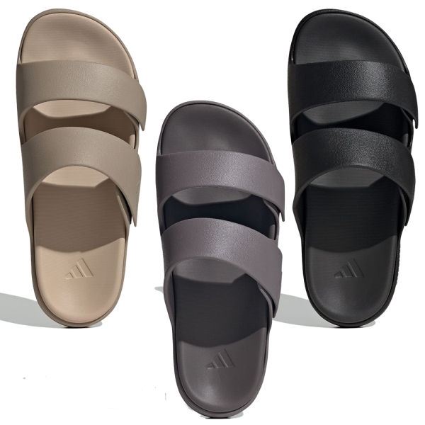 Adidas 拖鞋男女鞋魔鬼氈Znscape Sandals 卡其/灰/黑【運動世界