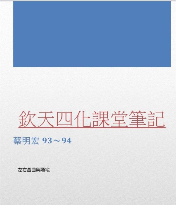 蔡明宏大師93-94《欽天四化派紫微斗數授徒班1年完整錄音100多小時MP3