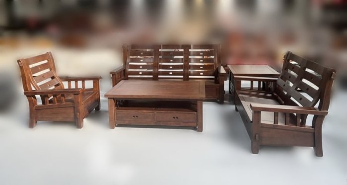 台中二手傢俱推薦 宏品全新中古家具 電器 YQ806AF*全新樟木沙發茶几組  臥室家具 客廳家具 皮沙發新竹 彰化南投