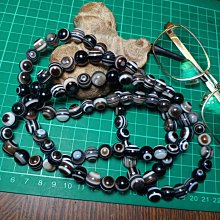 世界唯一超級精品》天然西藏九眼頁岩石天珠礦【108子天眼珠佛珠/念珠