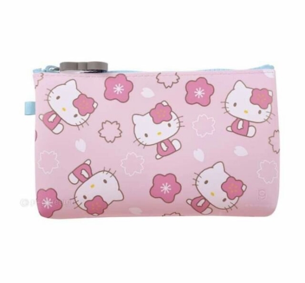 【震撼精品百貨】Hello Kitty 凱蒂貓日本SANRIO三麗鷗 NUU矽膠筆袋/收納包/化妝包-粉*78116