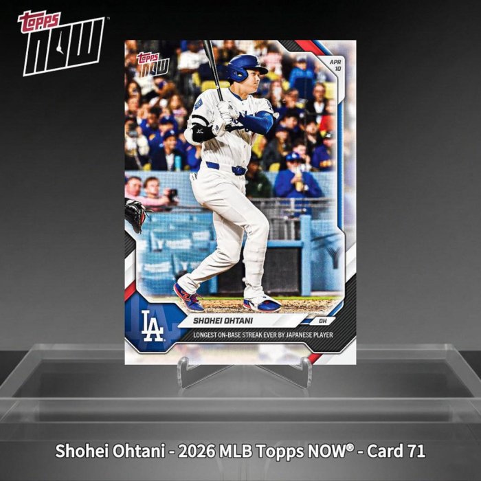 大谷翔平　MLB Topps Now Card AW-1 Topps NOW MLB 系列Shohei Ohtani 大谷翔平- Card 71（普卡） | Yahoo拍賣