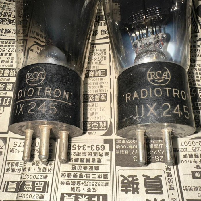 真空管　45 TUNGSOL 1本　UX245 CX345 UX-245 RCA Tube 45 CX345 GLOBE MATCHED QUAD TUBEAMPLIFIER
