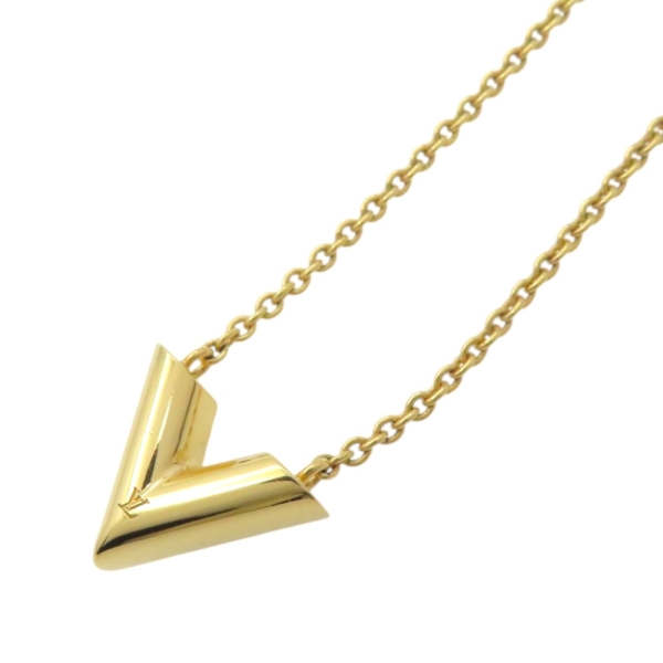 LOUIS VUITTON LV 路易威登 金色 鍍金 Essential V 項鍊 M00857 【二手名牌BRAND OFF】