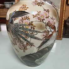 日本回流明治時期九谷燒大名家相川雪花花瓶九谷雪花相川雪花是低產注重