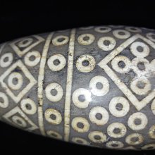 Z0008 巨形天珠西藏108眼天珠早期收藏特大長20cm 寬8.5cm 重達