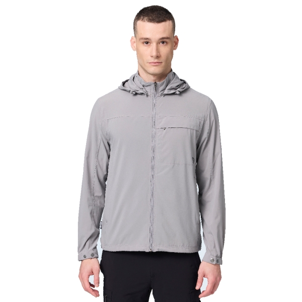 【Wildland 荒野 男 彈性冰涼抗UV輕薄機能外套《灰》】0B21922/戶外運動機能外套/薄外套