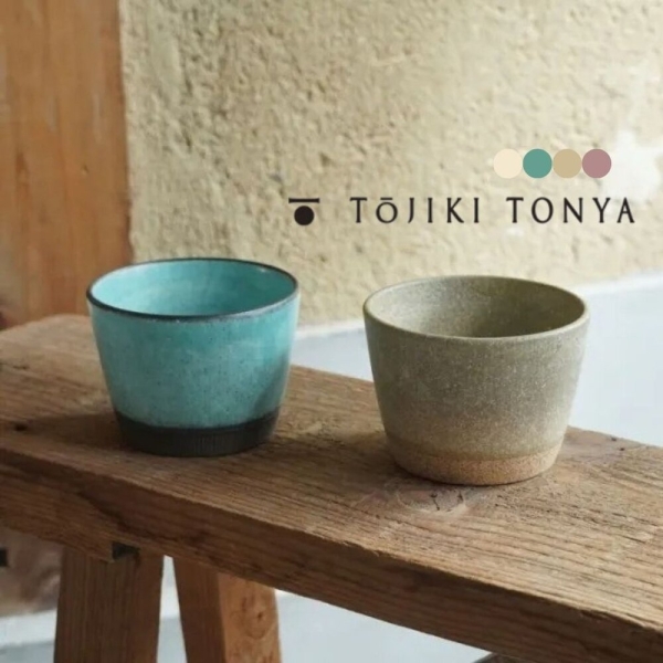 日本製手工茶杯豬口杯寬口小碗| Tojiki Tonya 甜點碗優格碗蕎麥麵日本
