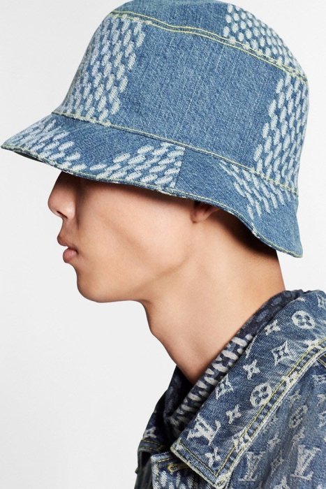 【翰貝格名牌館】全新真品 LV x Nigo 水洗 牛仔藍 MONOGRAM 雙面 漁夫帽 MP2733