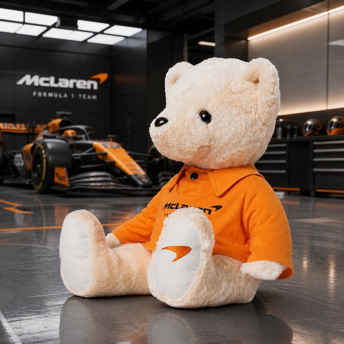 【This is Eddie】McLaren F1麥拉倫芬伯勒絨毛熊~ F1賽車隊吉祥物玩具熊