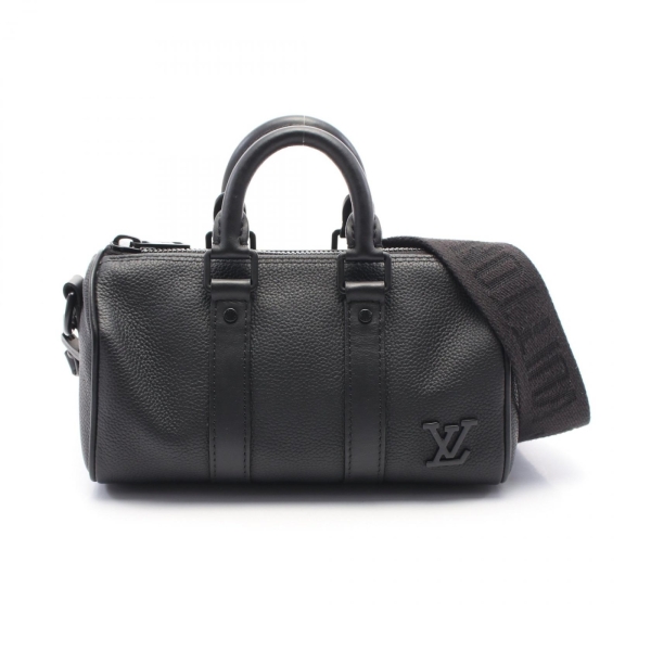 LOUIS VUITTON LV 路易威登 Keepall XS 兩用包 黑色 Aerogram牛皮 M80950 【二手名牌BRAND ...