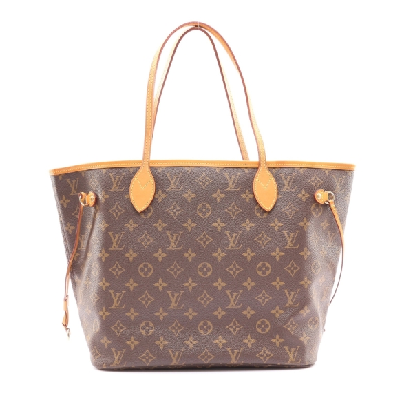 LOUIS VUITTON LV 路易威登 Neverfull MM 托特包 肩背包 棕色 原花帆布 M41177 【二手名牌BRAND OFF】