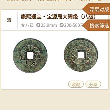 嚴選康熙通寶大輪胎正宗極品，臣下四點標準寶源大闊緣小字特寬邊