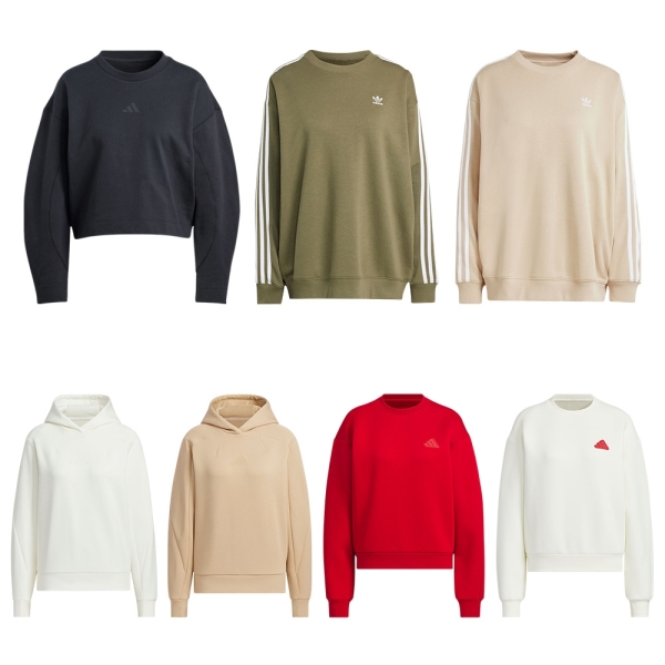 【下殺】Adidas 長袖上衣 女裝 帽T 大學T【運動世界】JF3416/IY4693/IY4697/JM8793/JM8794/JZ1640/JZ1641