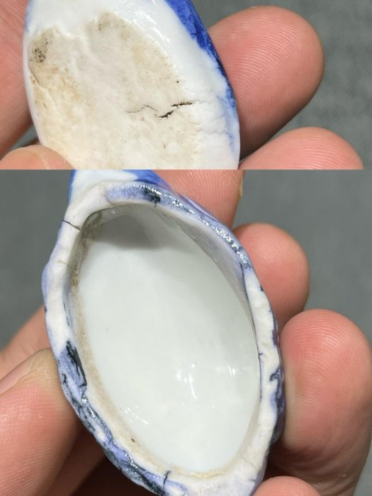 清代嘉道時期青花「鴻鵠之志」文房印泥盒，工藝精湛推薦