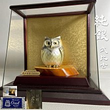 古玩輕鬆拍】日本名家金銀工藝家武比古作純銀ふくろう貓頭鷹TAKEHIKO