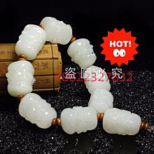 和田玉雙面精雕18羅漢手串和田玉蘇州玉雕名家精制和田玉羅漢手串古玉