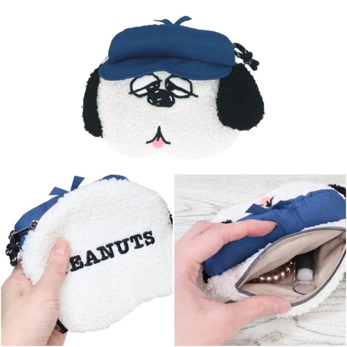 ＊日式雜貨館＊日本限定 史努比 olaf 歐拉夫 造型斜背包 斜背包 造型包 Peanuts 復古色系 造型包包 拉鍊包