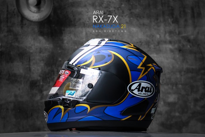未使用 Arai RX-7X ナカスガ21 XL NAKASUGA 中須賀克行 中須賀克行選手の新レプリカ！ アライヘルメット「RX-7X