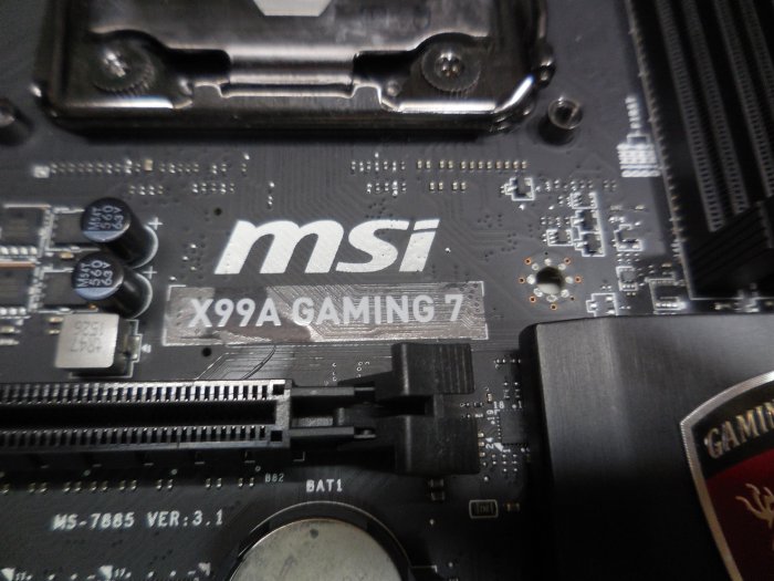 MSI X99A GAMING 7+I7-5820K CPU 2011腳位功能正常保固30天| Yahoo拍賣